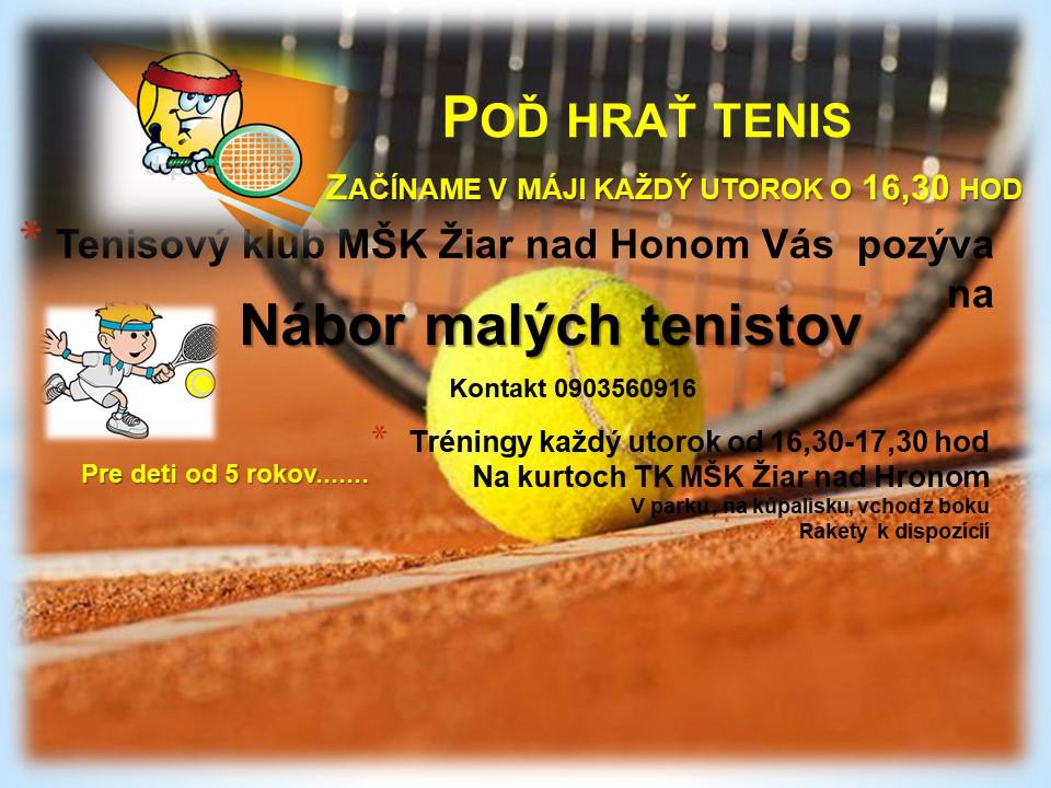 obr: Nábor malých tenistov